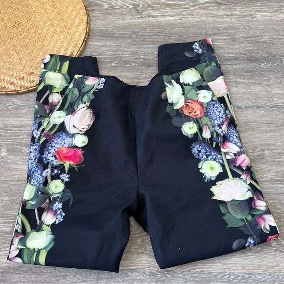 Ted baker black‎ & floral print pants - Picture 2 of 8